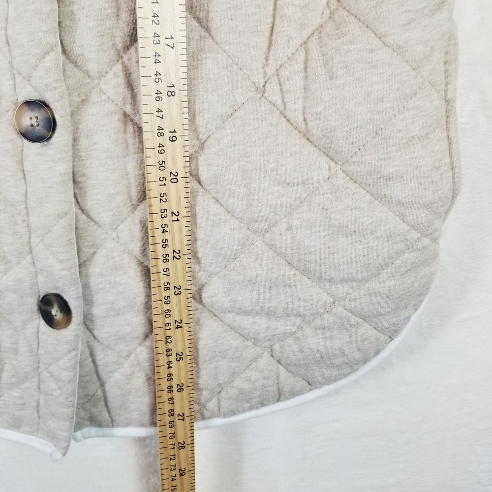 Z Supply Quilted Shirt Jacket Oatmeal Heather Grey Shacket ZJ223884E Womens XS - Picture 6 of 7